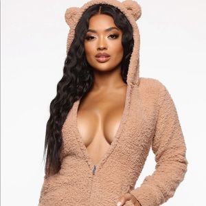 Bear PJ romper onesie